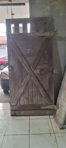 Portão de Madeira Reforçado Ótima Oportunidade 