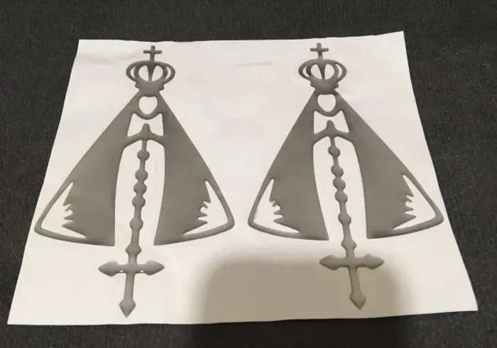 Adesivos Resinados de Nossa Senhora Aparecida Kit com 2 Peças - NOVO