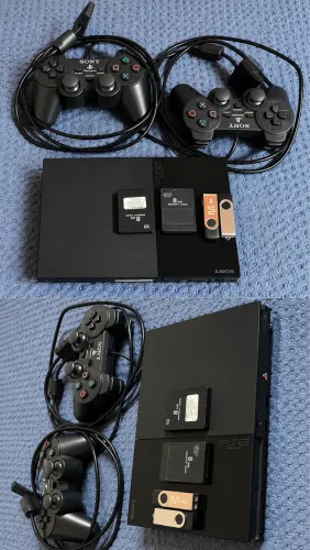 Vendo ps2 em perfeitas condições com 2 controles, com 37 jogos