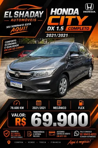 Honda City Sedan DX 1.5 Flex 16V Mec. 2021