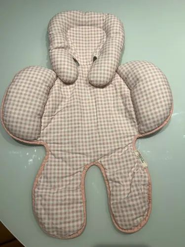 Capa Anatômica Exclusivo Para Bebê Conforto Xadrez Rosê 100% Algodão 