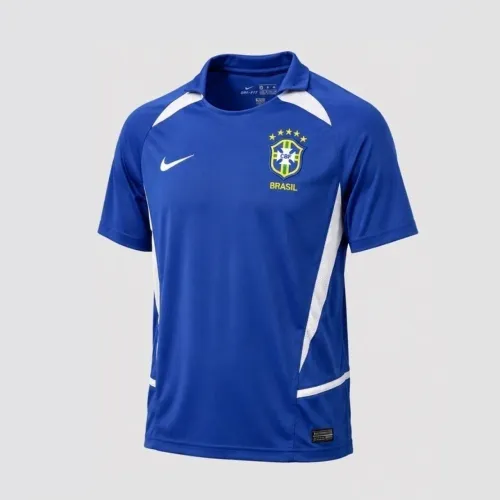 Camisa Brasil Retrô Seleção II Reserva 2002 Nike Masculina - Azul 