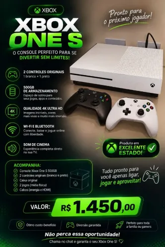 Xbox One S - excelente estado