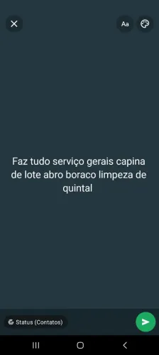 Faz tudo serviço em gerais capina de lote limpeza de quintal cercado faço de tudo