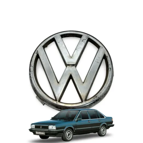 EMBLEMA VW DA GRADE DIANTEIRA ORIGINAL VOLKSWAGEN SANTANA QUADRADO 84 a 90 GLS CD EX SPORT