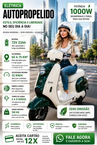 Moto elétrica zuboo paris 1000w