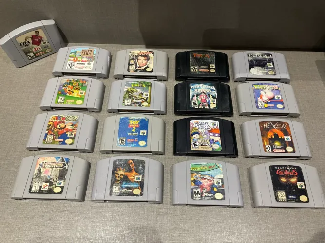 Jogos originais Nintendo 64 à partir de 100,00 valores na descrição