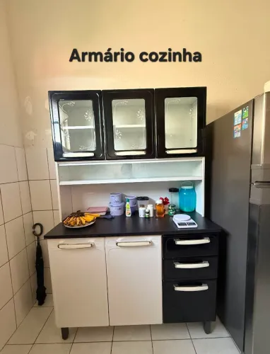 Armário Cozinha Preto e Branco