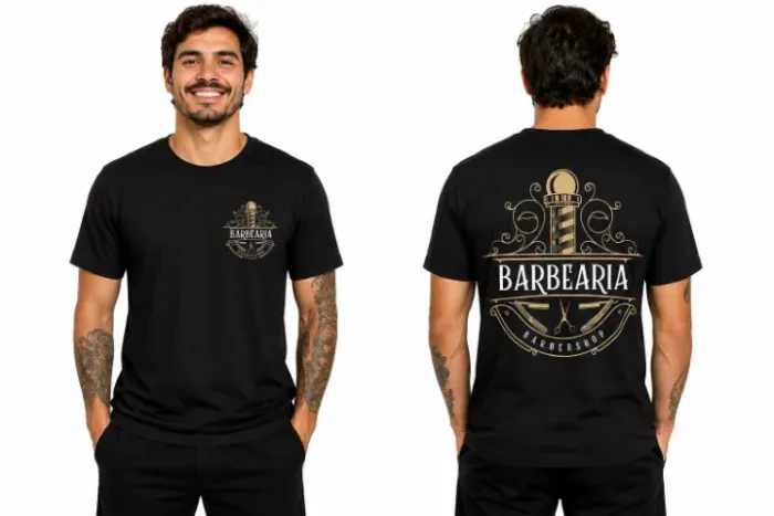 10 Camisas Personalizadas Uniforme de Barbearia / Malha Dry-Fit ou Algodão