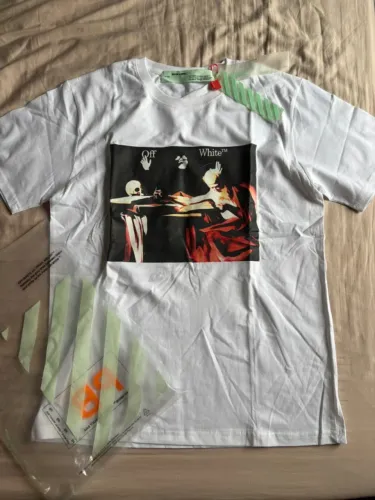camiseta off white caravaggio branca m