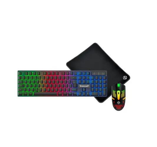 Kit Gamer 3 em 1 Mouse Teclado Mouse Pad
