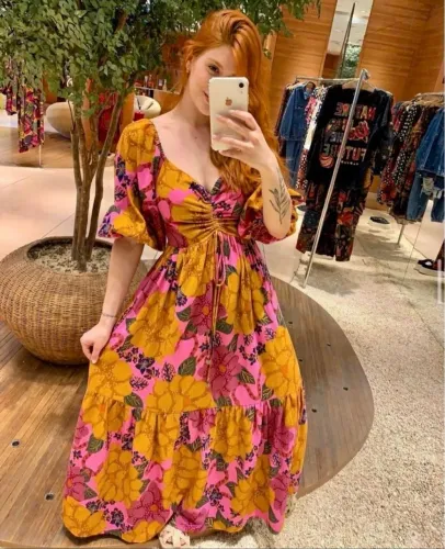 Vestido linho Farm