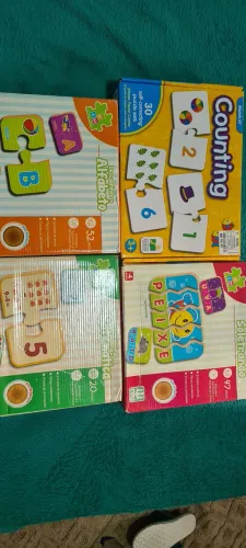 Brinquedos educativos quebra cabecas para alfabetizacao