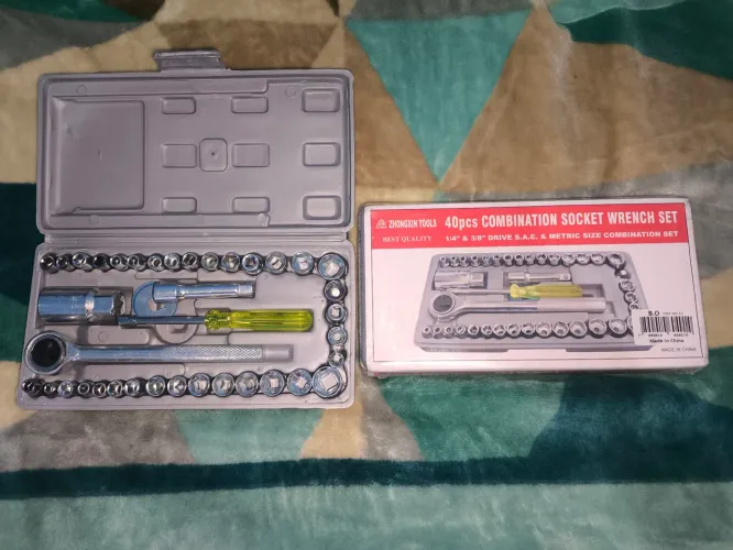 Kit de ferramentas novo catraca reversível jogo profissional de soquetes 40 peças 
