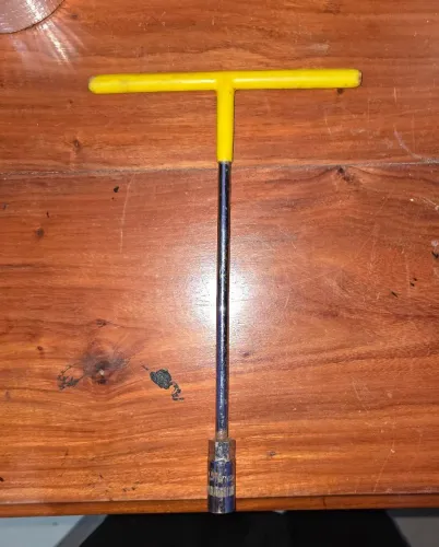 Chave Canhão 8mm Cabo T Ferramenta Longa 29cm Profissional Cor Aço Acetinado