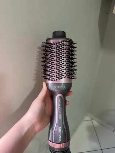 escova secadora grey rose keratin mondial