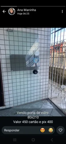 Porta de vidro 80 X 210