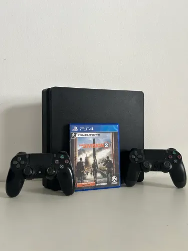 Playstation 4 Slim + 2 controles - Impecável!