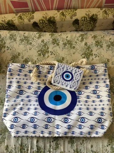 Bolsa de Ombro Branca Olho Grego