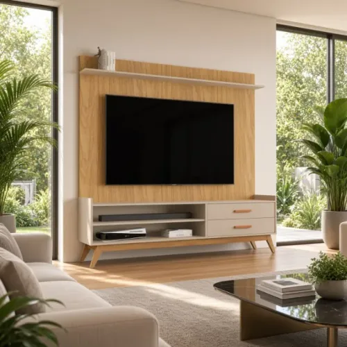 Painel e Rack Home Theater Odisseu 177x180cm (NOVO A PRONTA ENTREGA)