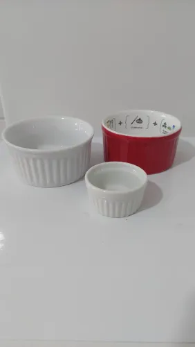 Kit 3 Mini Tigelas Tigela Cerâmica Cozinha Design Gourmet