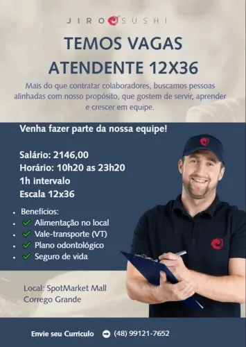 Atendente 12x36 