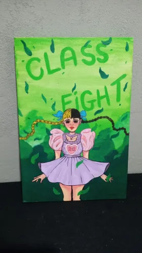 Quadro artesanal Class Fight (Melanie Martinez)