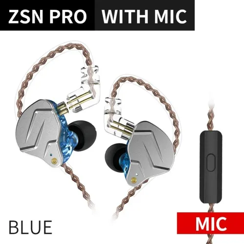 KZ ZSN PRO BLUE SEM MICROFONE