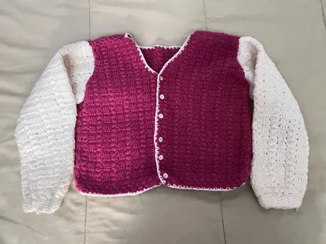 Blusa infantil tamanho 4/5 anos de trico