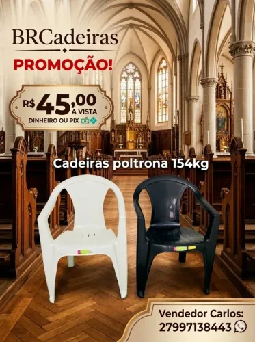Cadeira Plástico Poltrona - Direto da Fabrica 