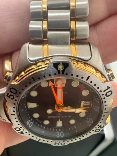 Citizen Aqualand 5813 Bracelete série ouro NOVÍSSIMO PECA DE COLEÇÃO 