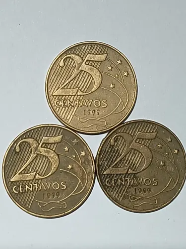 Kit de 03 moedas de 1999 - ano raro mais procurado