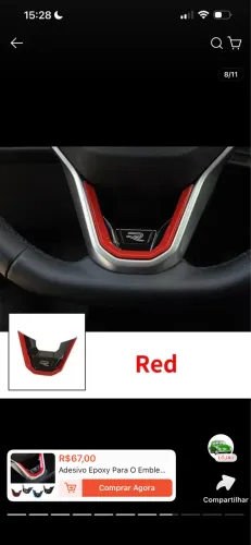 Acessório tipo ?R? para vw tiguan, jetta, polo, virtus, nivus, 2020 a 2024