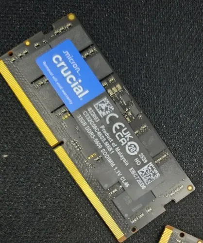 Memoria ram ddr5 32gb notebook crucial 5600mhz