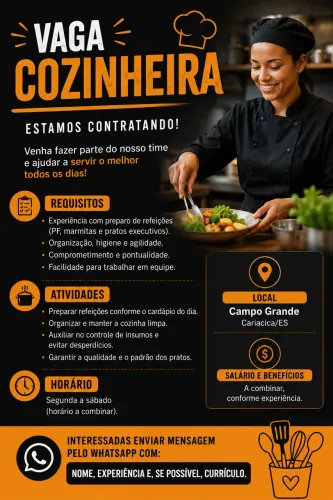VAGA COZINHEIRA