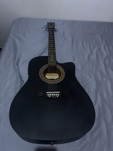 Violão Elétrico Folk Perfeito (Praticamente Novo - 1 Mês de Uso) + Brindes