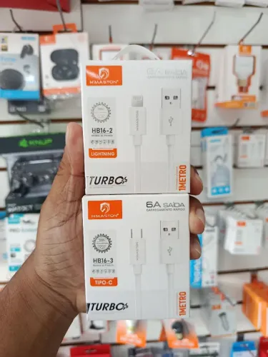 Cabo para iPhone e tipo C USB turbo