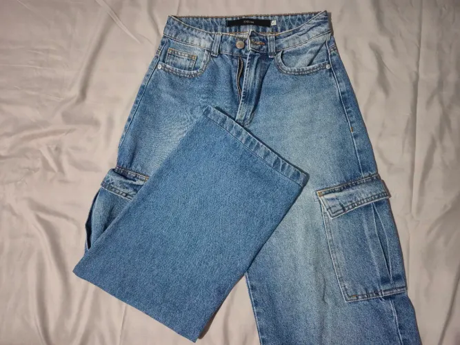 Calça jeans cintura alta