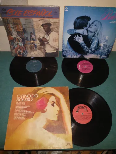 Boleros 3 LP Nat King Cole espanol Trio Los Panchos Luiz Mendoza