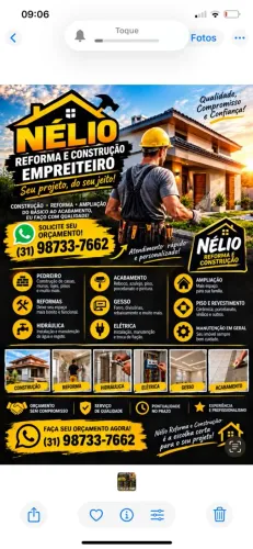 Nélio reforma e construção.
