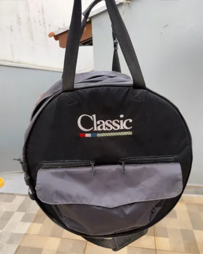 SACOLA BOLSA CLASSIC DE CORDA LAÇO PRETA