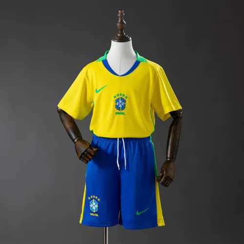 Conjunto Brasil I Camisa + Short Infantil/juvenil 25/26 2 a 13 Anos