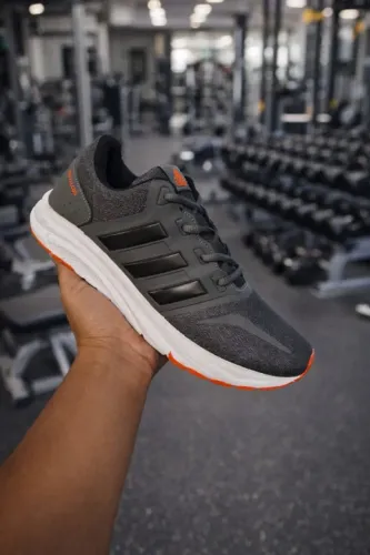 Tênis Adidas Run Falcon 3.0 Grey & Orange | Máximo Suporte, Cabedal em Mesh Respirável