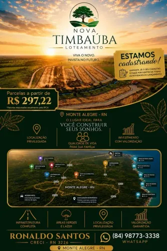 GRANDE LANÇAMENTO EM MONTE ALEGRE/RN!
