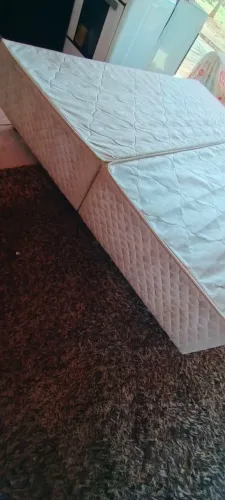Cama box casal usada quebra galho entrego