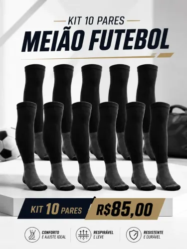 Kit 10 Pares Meiões Futebol