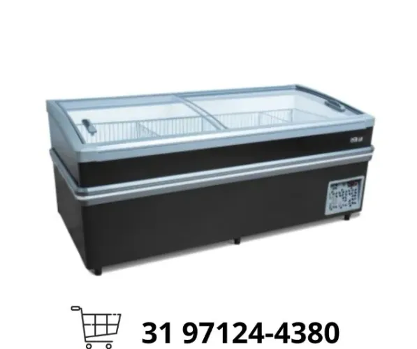 Ilha de Congelados 2M 940 Litros Polar Vidro Curvo
