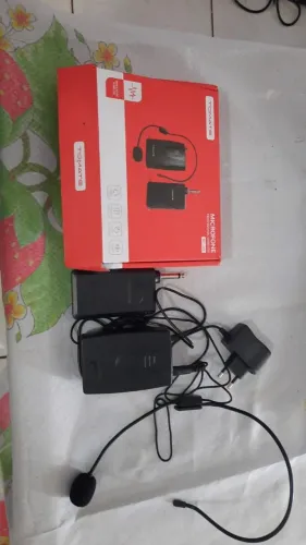 Microfone Headset De Cabeça Professor Palestra Culto C/ Rece Preto novinho na caixa