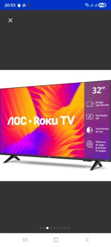 Vendo uma TV na caixa 32 polegadas smart com ROKU Wi-Fi