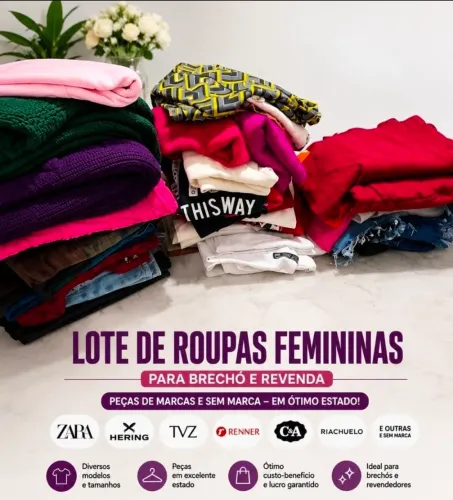 Lote de Roupas Femininas 38 a 42 100 pcs